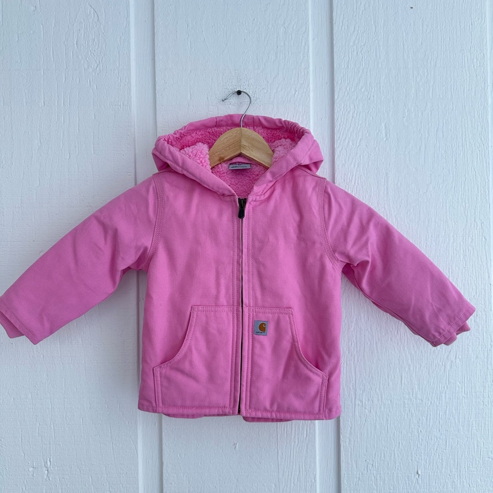 2T Pink Sherpa Lined Carhartt Jacket